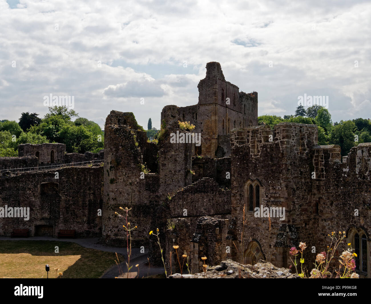 Chepstow Castle, Gwent, Monmouthshire. Großbritannien Stockfoto