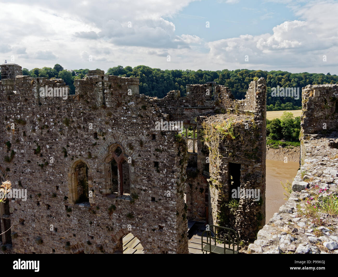 Chepstow Castle, Gwent, Monmouthshire. Großbritannien Stockfoto