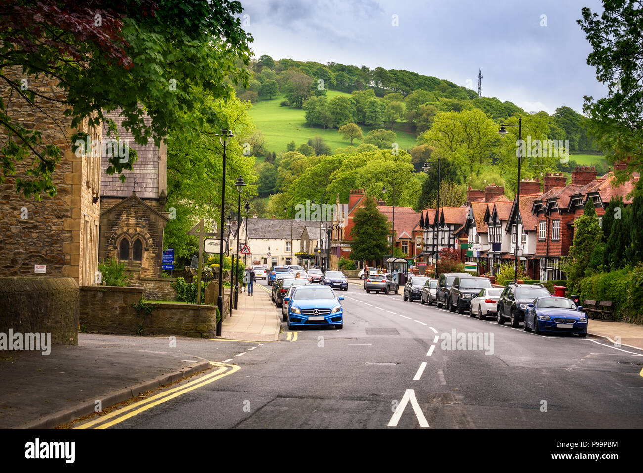 Clitheroe ist eine Stadt und Gemeinde in Ribble Valley, in Lancashire, England. Stockfoto