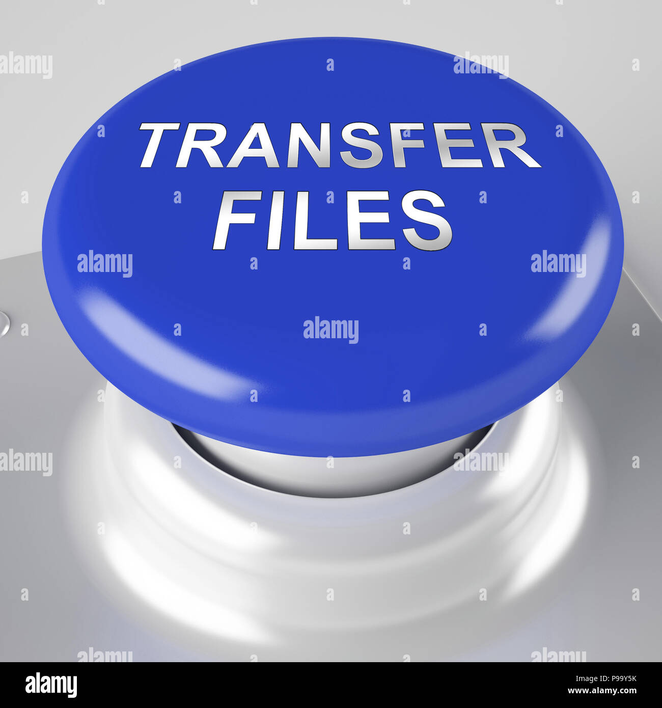 Ftp-Übertragung von Daten 3D Rendering zeigt System hochladen Protokoll für die Übertragung von Daten Dokumente Stockfoto