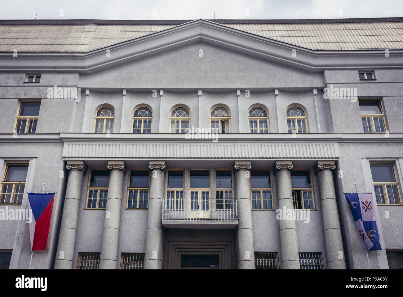 Rathaus in Frýdek-Místek Stadt in den Mährisch-Schlesischen Region der Tschechischen Republik Stockfoto