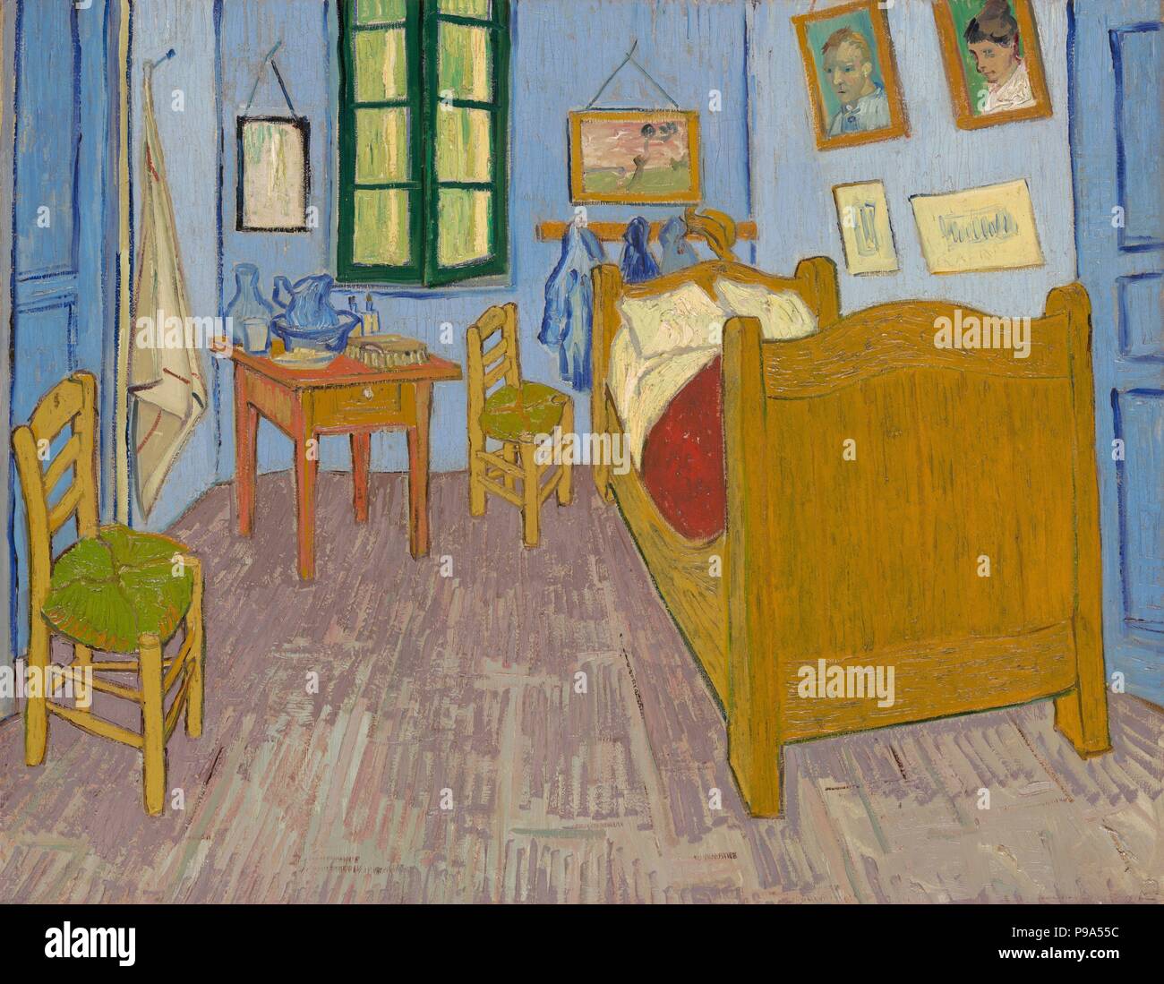 Schlafzimmer in Arles. Museum: Musée d'Orsay, Paris. Stockfoto
