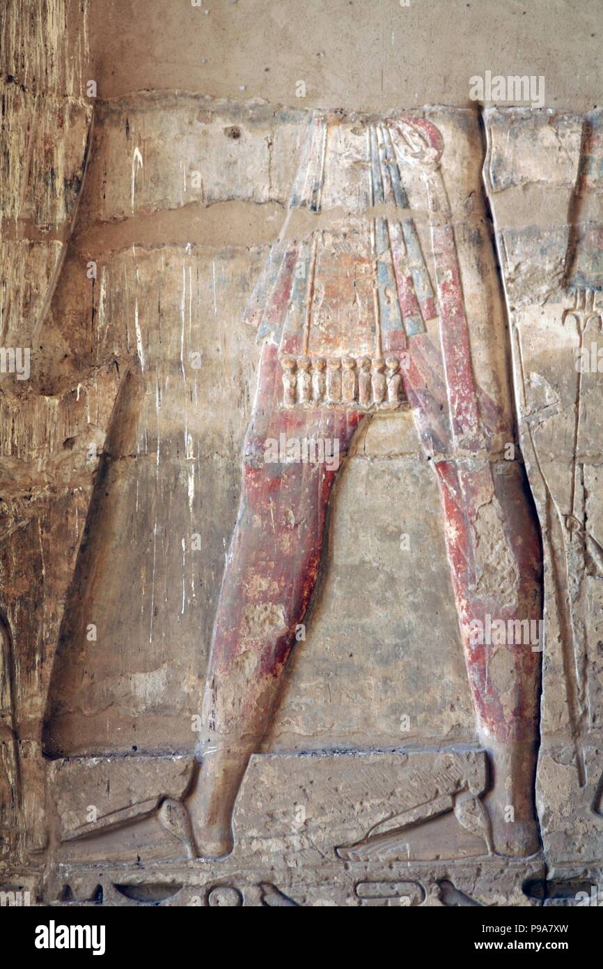 Entlastung des Sonnengottes Ra (Grabstätte von Siptah, KV 47). Museum: Ägyptisches Museum, Kairo. Stockfoto