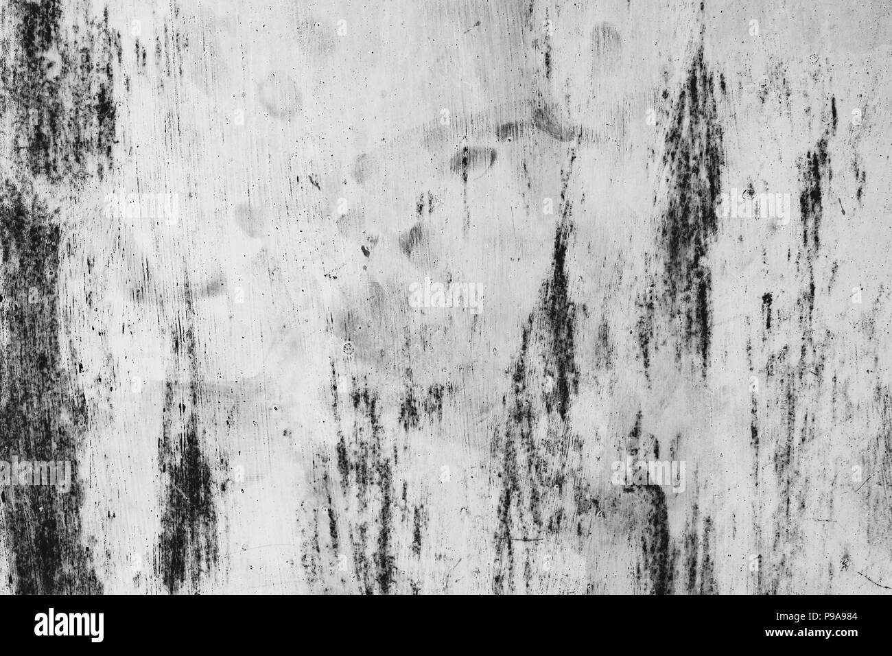 Schwarze und weiße Staub und Kratzer texturierten Hintergründe mit Raum. Stockfoto