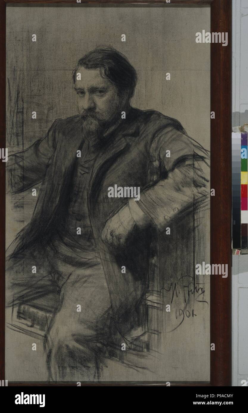 Porträt des Malers Valentin Alexandrowitsch Serov (1865-1911). Museum: Staatliche Tretjakow-Galerie, Moskau. Stockfoto