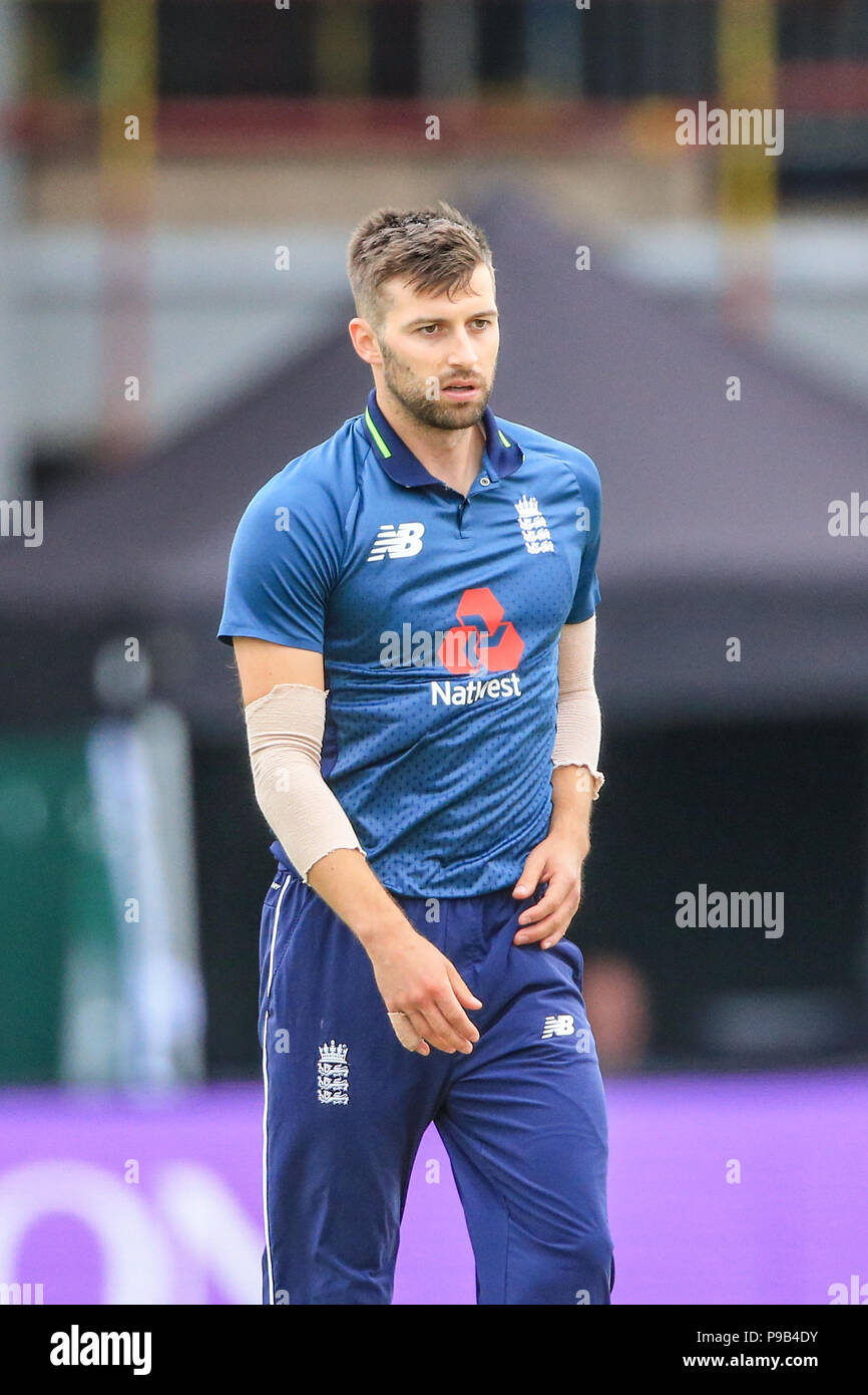 Emerald Leeds, UK. 17. Juli 2018. 17. Juli 2018, Emerald Leeds, 3 ODI Royal London eintägiger Serie, England V Indien; Markierung Holz von England Bowles ein Mädchen zuerst über Credit: Aktuelles Bilder/Alamy leben Nachrichten Stockfoto