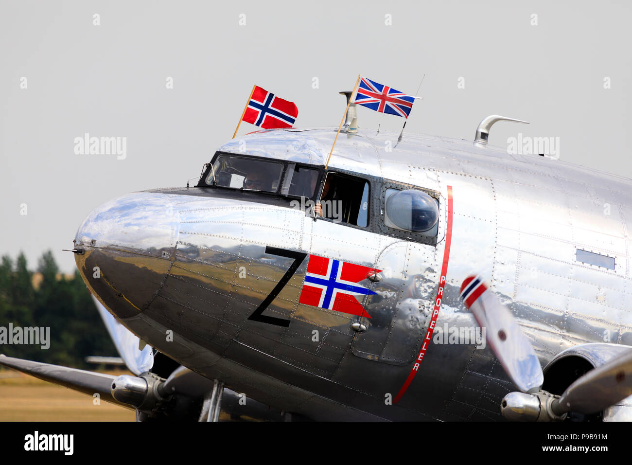 Norwegische Douglas Dakota DC 3. Stockfoto