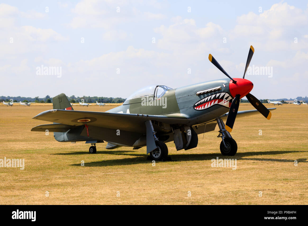 Royal Air Force, North American Mustang Jagdflugzeug aus dem Zweiten Weltkrieg. Stockfoto