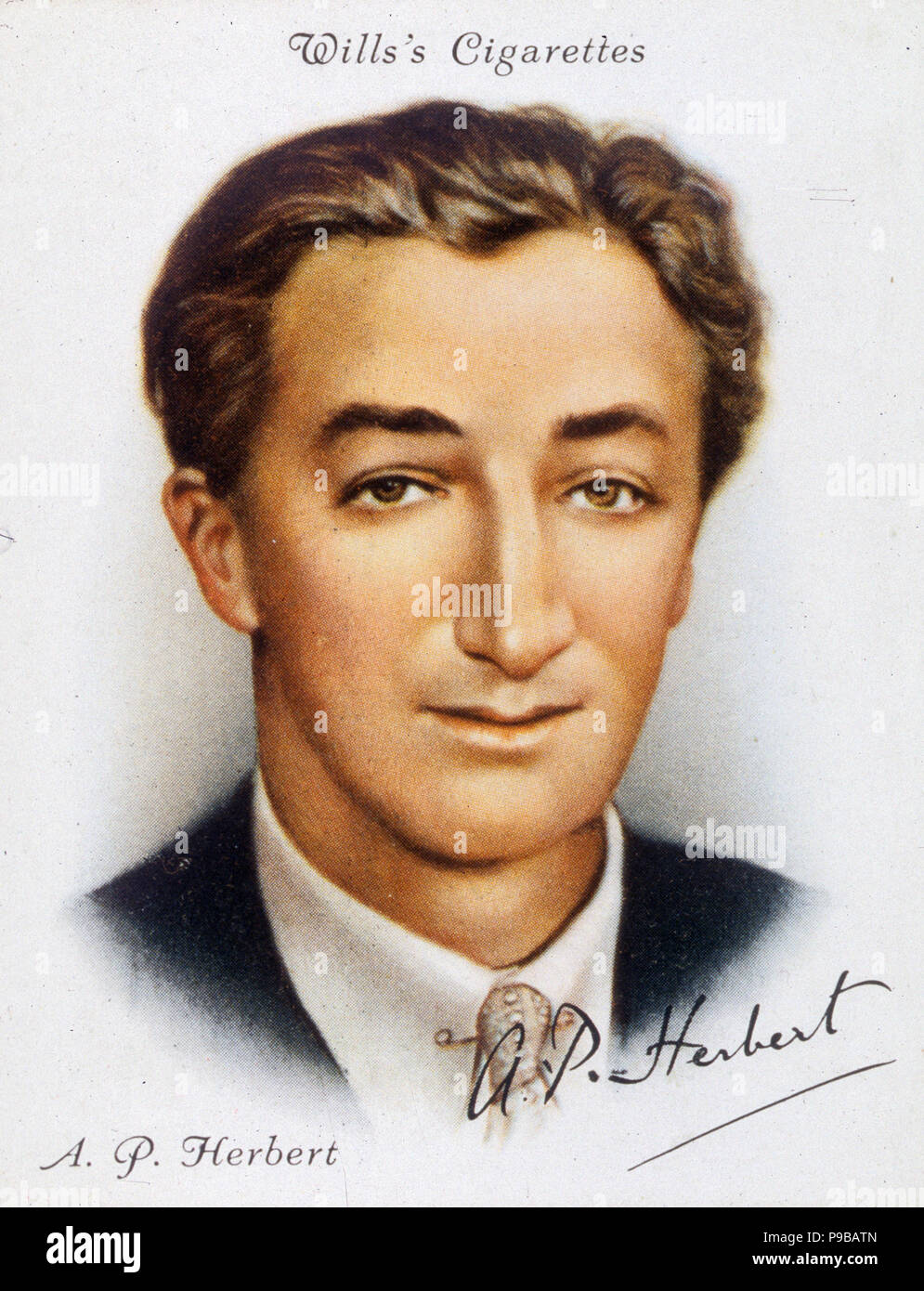 A. S. HERBERT (1890-1971), englischer Schriftsteller und Dramatiker auf einer Zigarette Card über 1910 Stockfoto