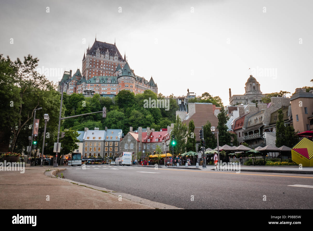 Untere Stadt Quebec City Kanada Straße Dalhousie Stockfoto