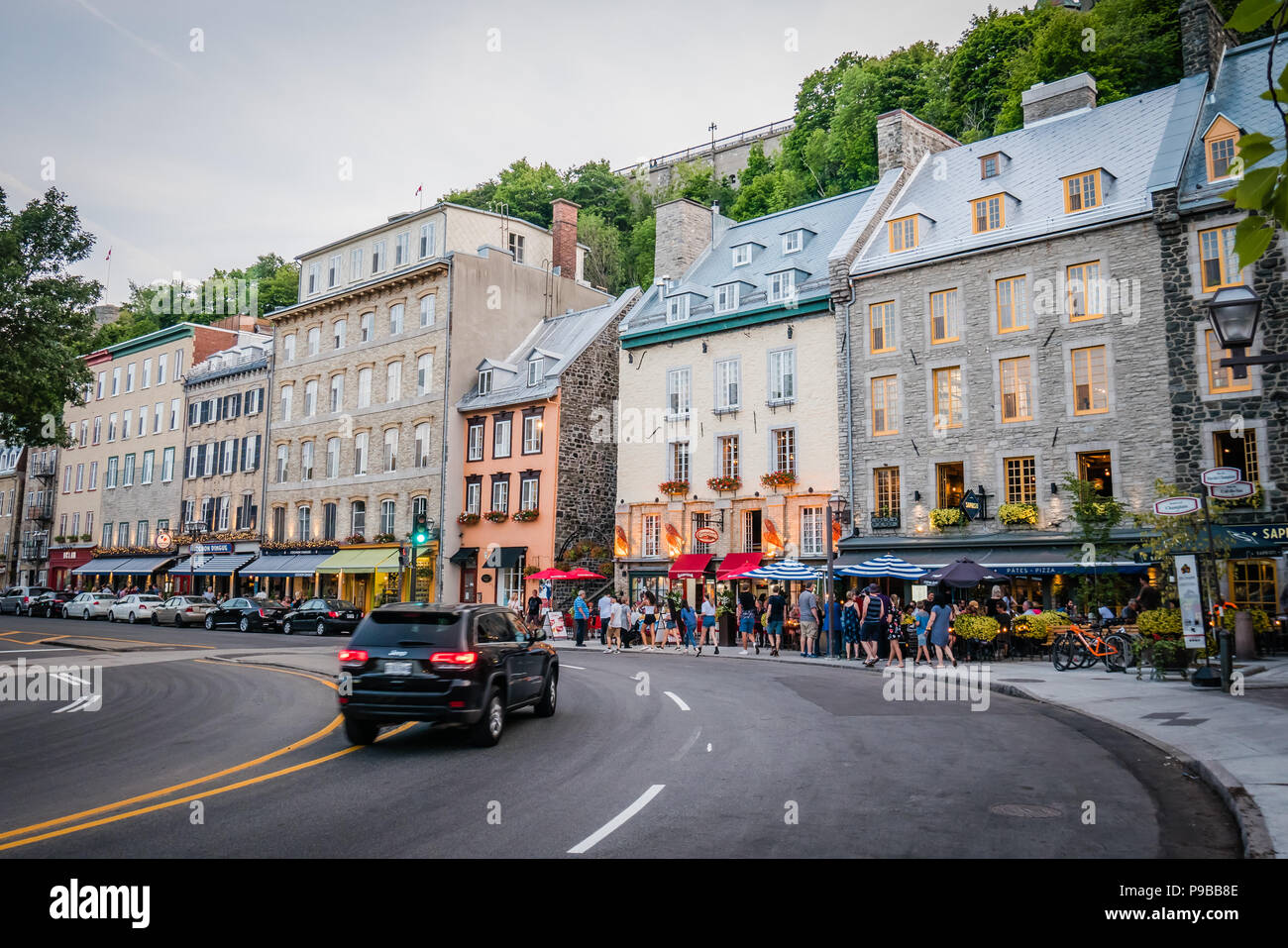 Untere Stadt Quebec City Kanada Straße Dalhousie Stockfoto
