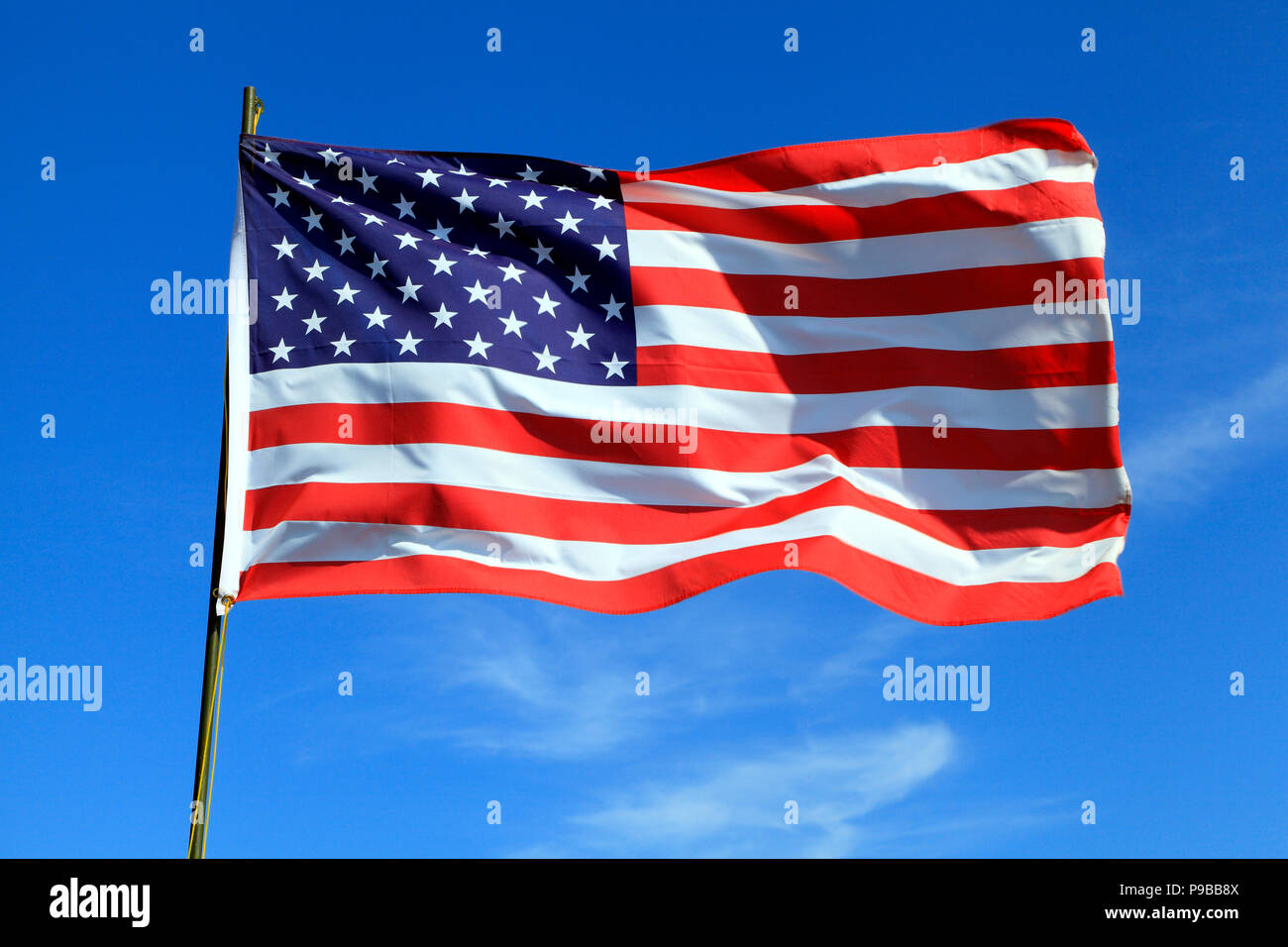 USA-Flagge, Stars, Stripes, Flagge, US-Amerikanische Stockfoto