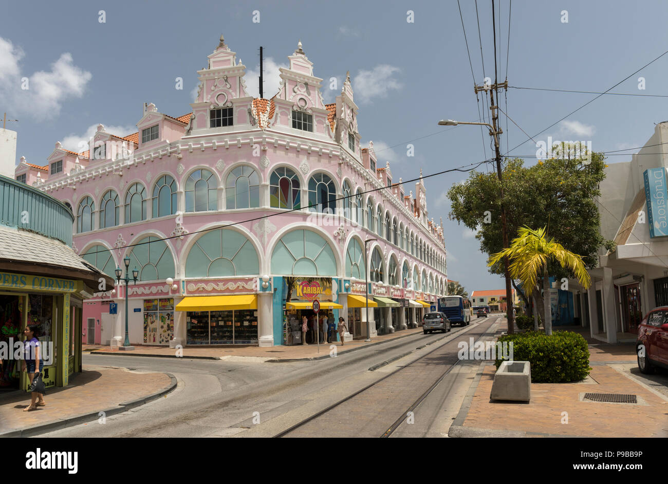 Royal Plaza Shopping Mall, Oranjestad, Aruba, Niederländische Karibik Stockfoto