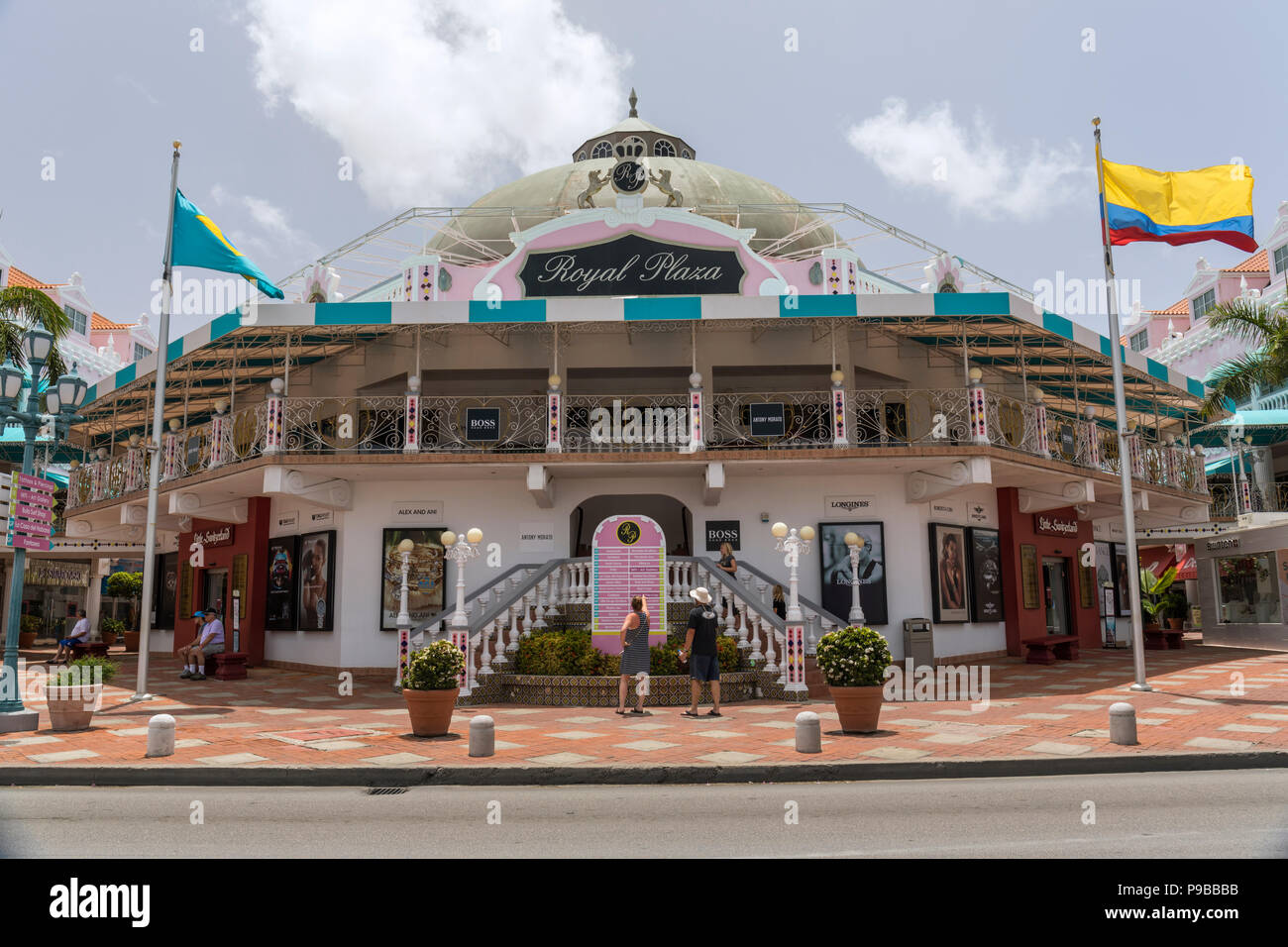 Royal Plaza Einkaufszentrum, Lloyd G. Smith Boulevard, Aruba, niederländische Karibik Stockfoto