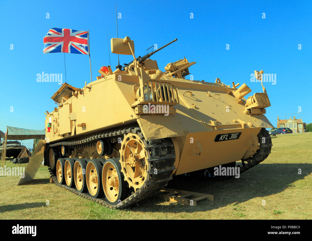 Britische 432 Tank, militärisches Fahrzeug, im 1 Konflikt im Irak diente, Vintage, Militär Stockfoto