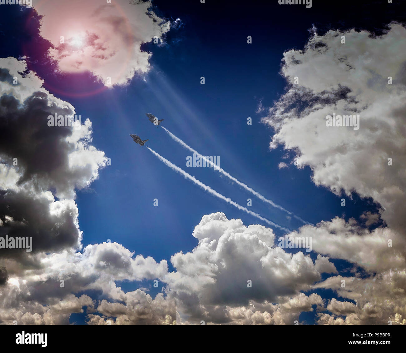 Konzept FOTOGRAFIE: Flying High Stockfoto