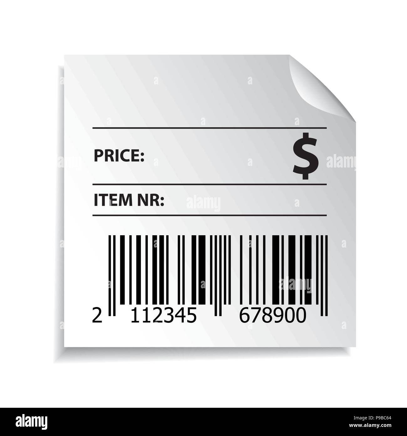 Barcode label Preis Vektor Stock Vektor