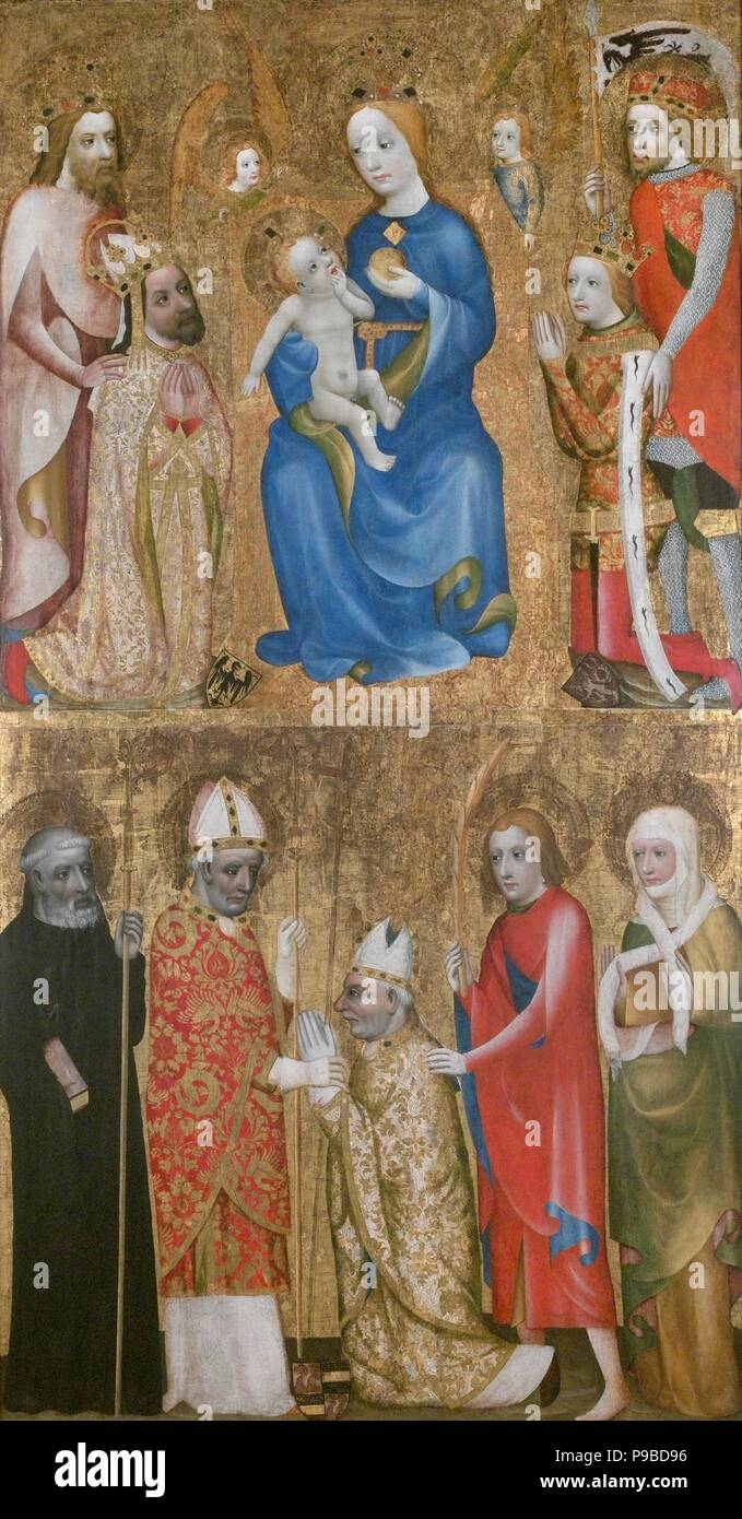 Votive Gemälde von Erzbischof Jan Ocko von Vlasim. Museum: National Gallery, Prag. Stockfoto