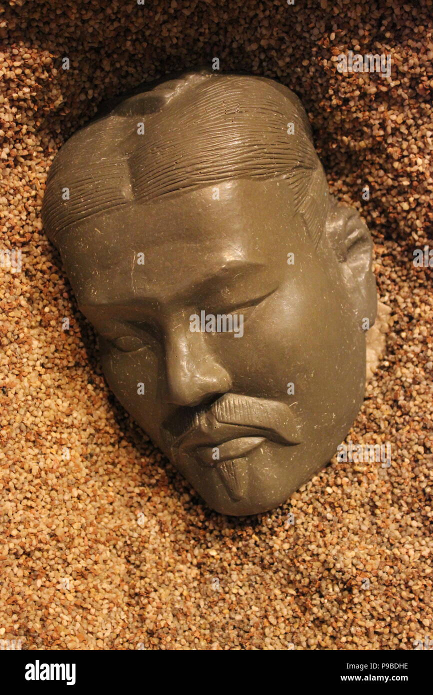 Alte chinesische Terrakotta Armee und terra cotta Soldaten an das Children's Museum in Indianapolis, Indiana. Stockfoto
