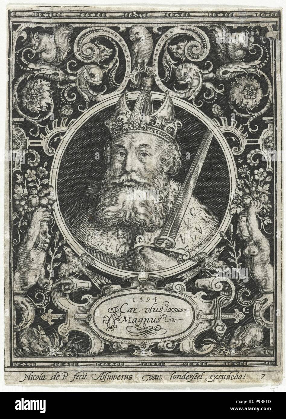 Karl der Große, König der Franken. Museum: Rijksmuseum, Amsterdam. Stockfoto