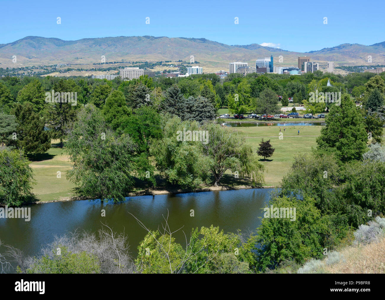 Boise Greenbelt Park Stockfoto