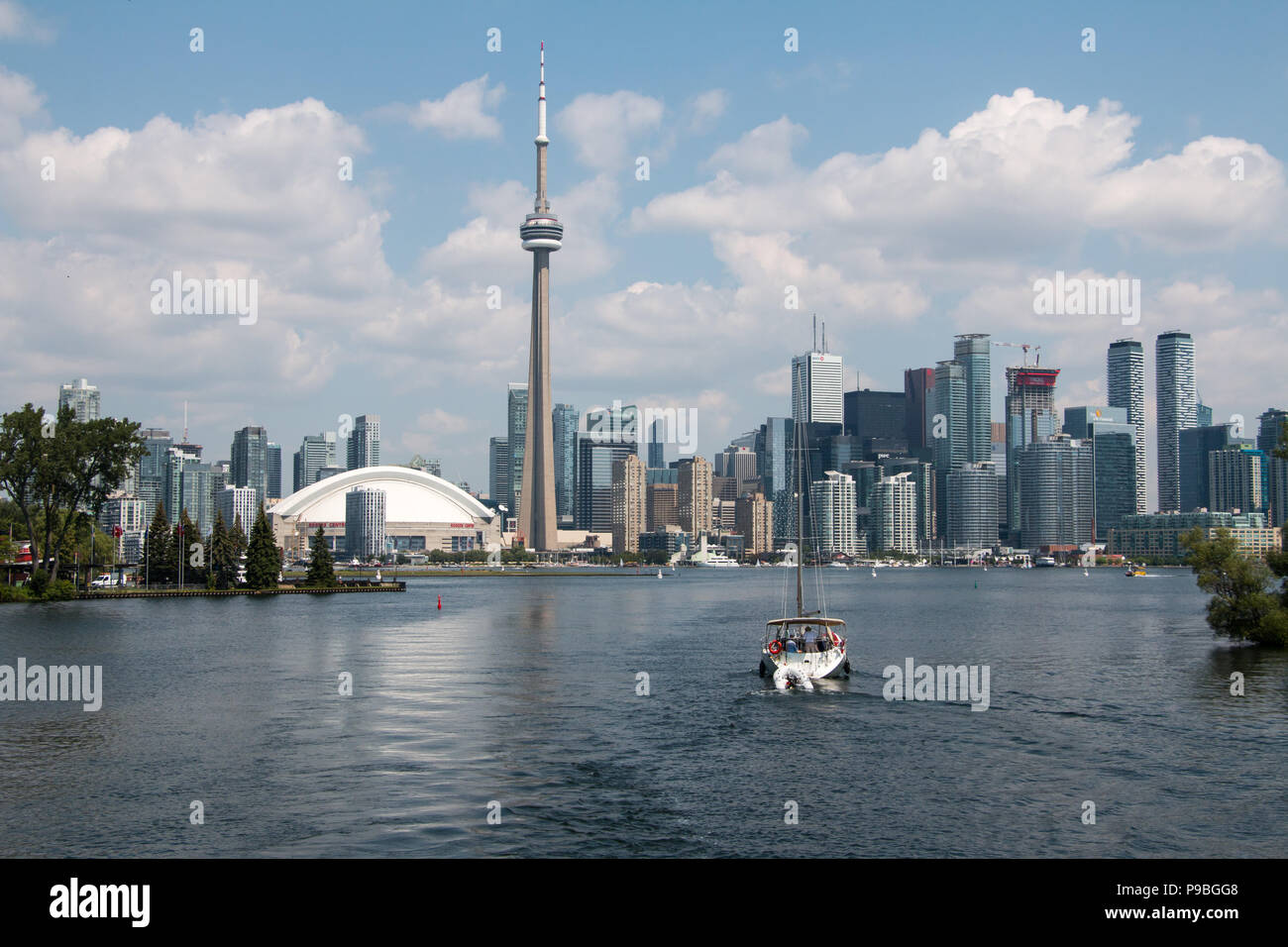 Toronto Skyline von Toronto Island Stockfoto