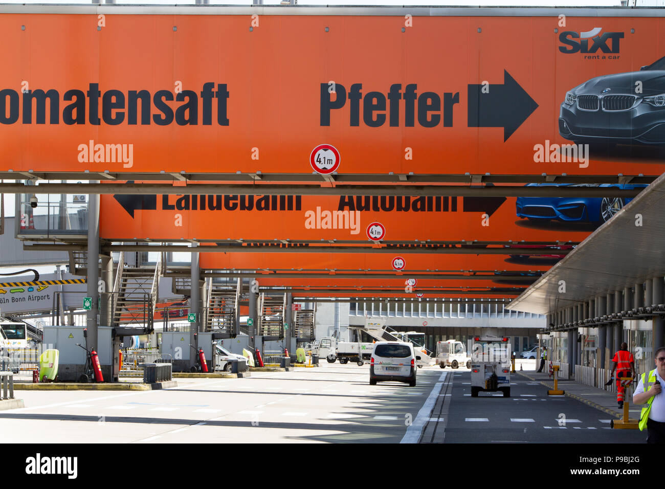 Vorfeld Flughafen Köln/Bonn Stockfoto