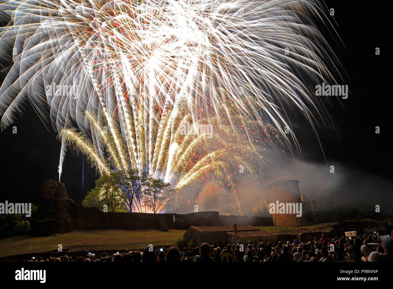 Feuerwerk Bastille Tag feiern Stockfoto