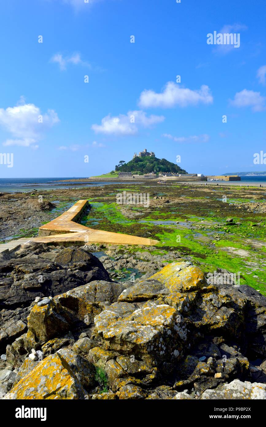 St Michael's Mount, Karrek Loos yn Koos, Marazion, Cornwall, England, Großbritannien Stockfoto