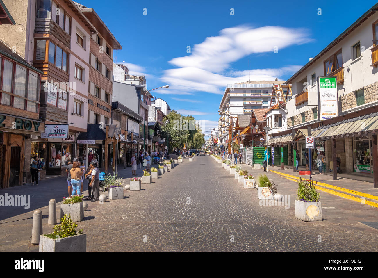 Mitre Street Im Zentrum Von Bariloche Bariloche Patagonia Argentinien Stockfotografie Alamy