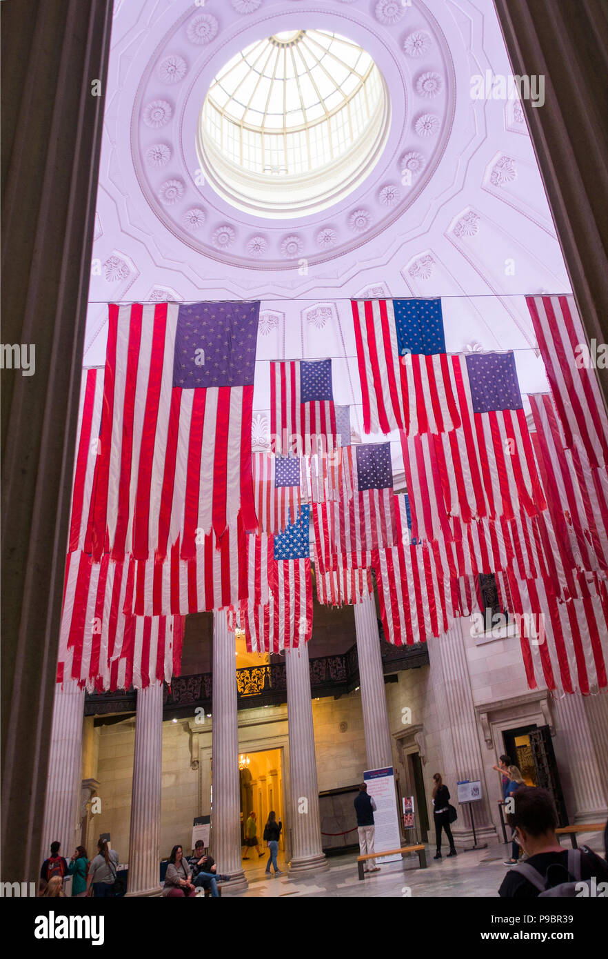 Federal Hall Gebäude in Lower Manhattan New York City Stockfoto