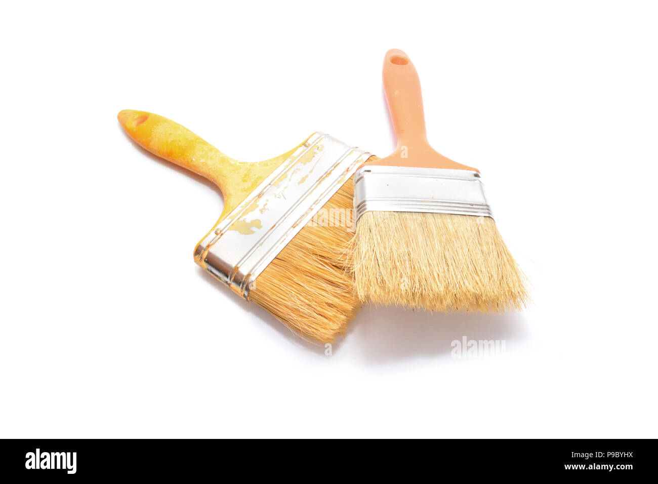 Pinsel isoliert auf weißem Stockfoto