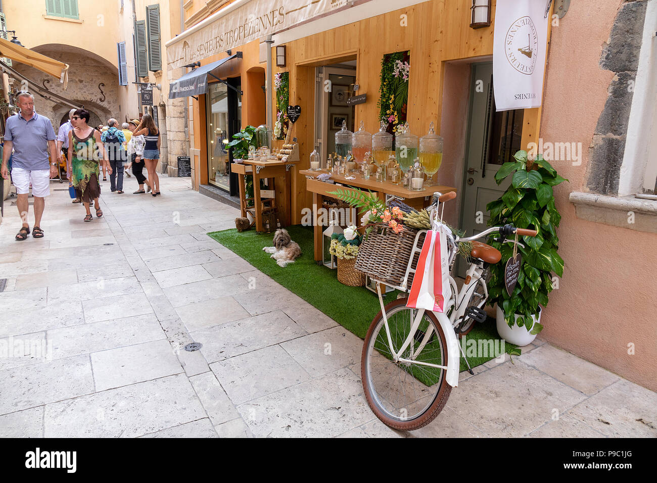 Parfümerie in Saint Tropez an der Cote d'Azur in Südfrankreich Stockfoto