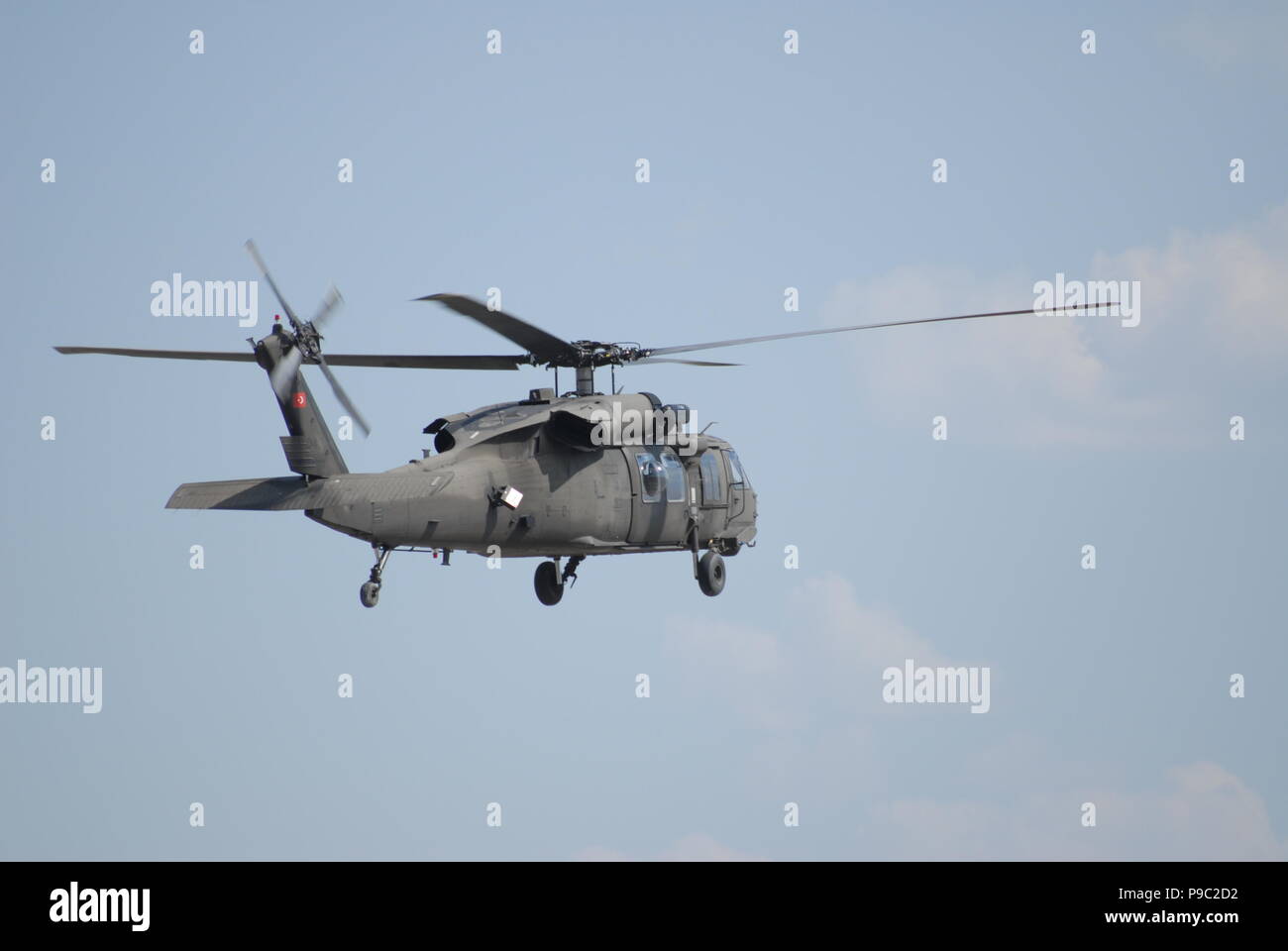 Sikorsky S-70 (UH-60 Black Hawk) Military Utility Helicopter der Türkischen Luftwaffe während der Personal recovery Aufgabe der anatolischen Phoenix CSAR UEB Stockfoto