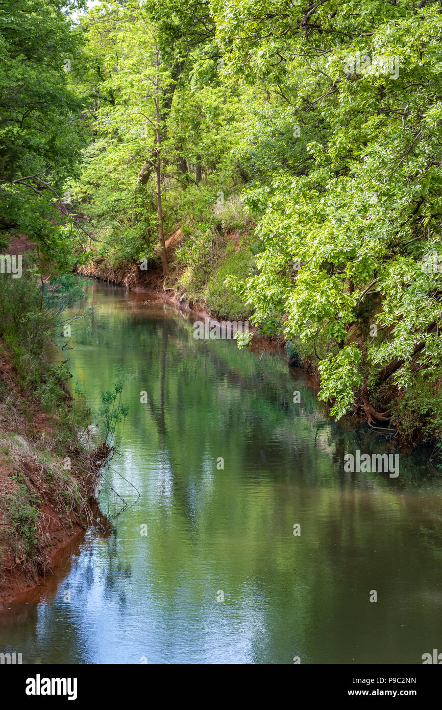 Creek in Central Oklahoma. Stockfoto