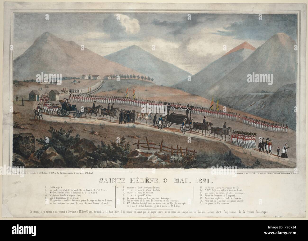 St. Helena, 9. Mai 1821. Museum: private Sammlung. Stockfoto