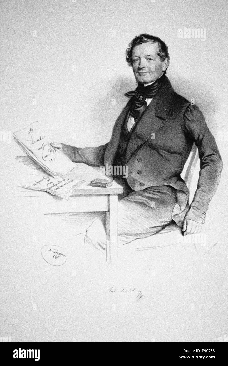 Portrait des Komponisten Anton Diabelli (1781-1858). Museum: private Sammlung. Stockfoto