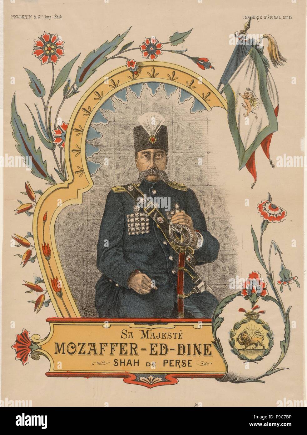 Mozaffar ad-Din Schah Qajar (Personen), Shahanshah in Persien. Museum: private Sammlung. Stockfoto