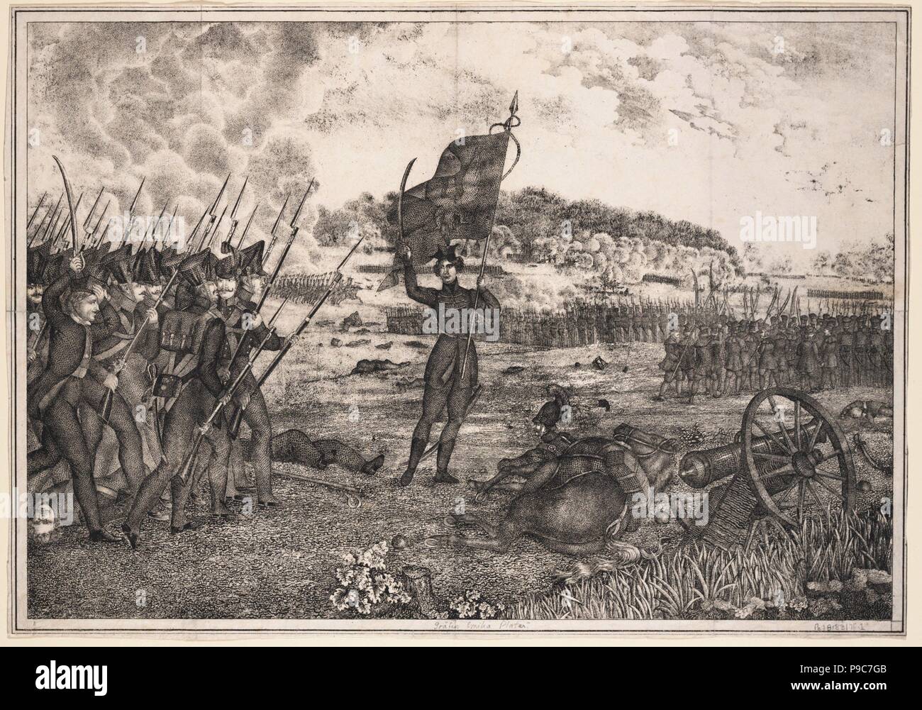 Die polnisch-russischen Krieg Szene, 1831. Museum: private Sammlung. Stockfoto