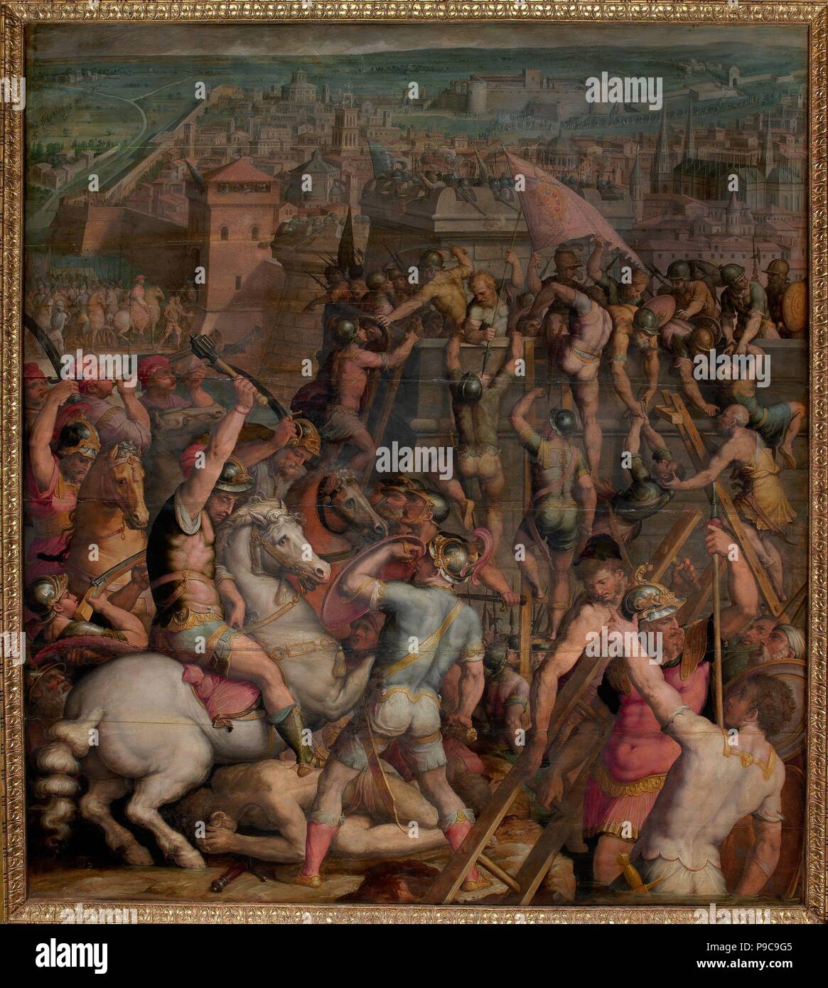 Die Aufnahme von Mailand. Museum: Palazzo Vecchio, Florenz. Stockfoto