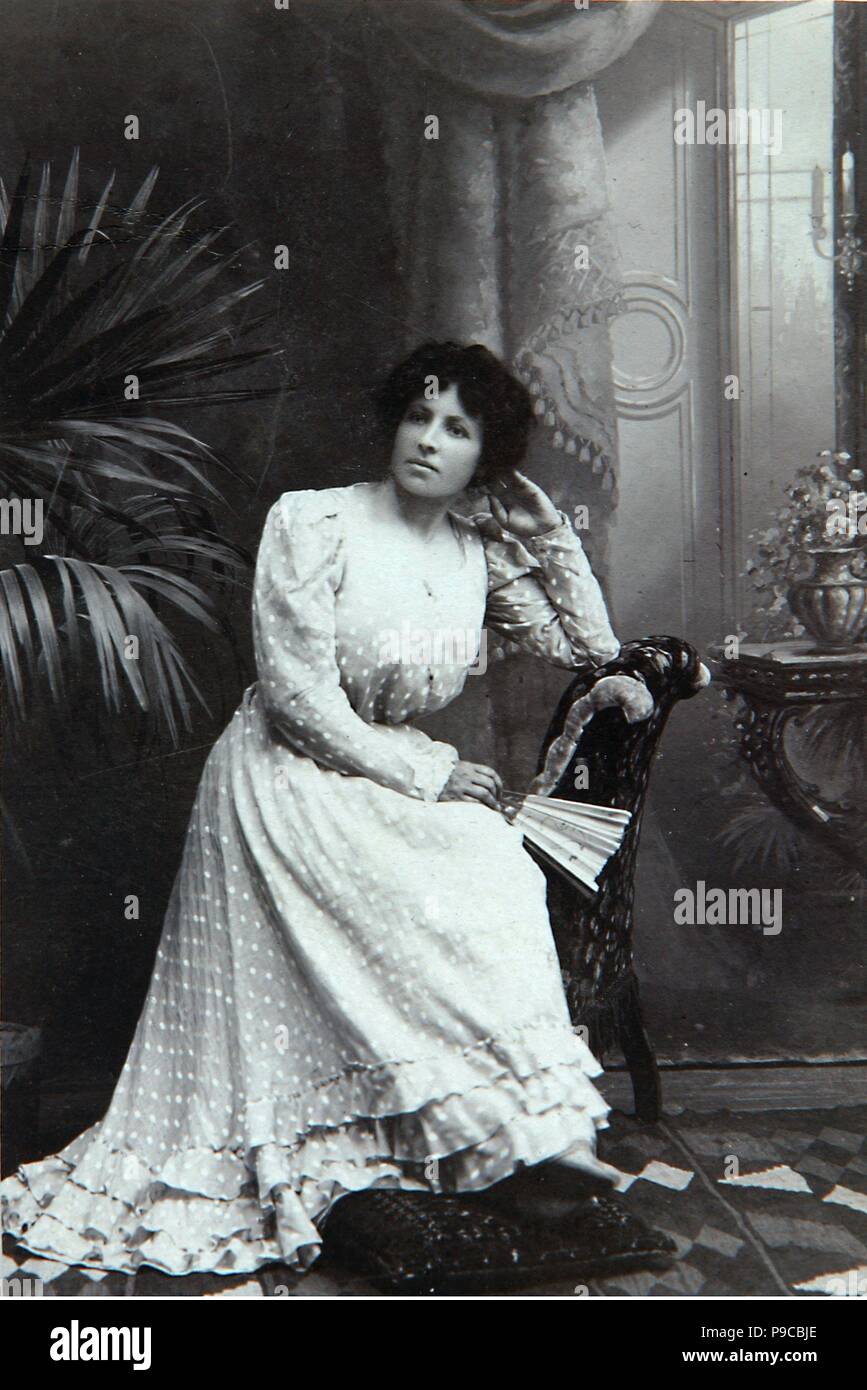 Portrait von Antonina Dronk. Museum: Moskau Foto Museum (Haus der Fotografie). Stockfoto
