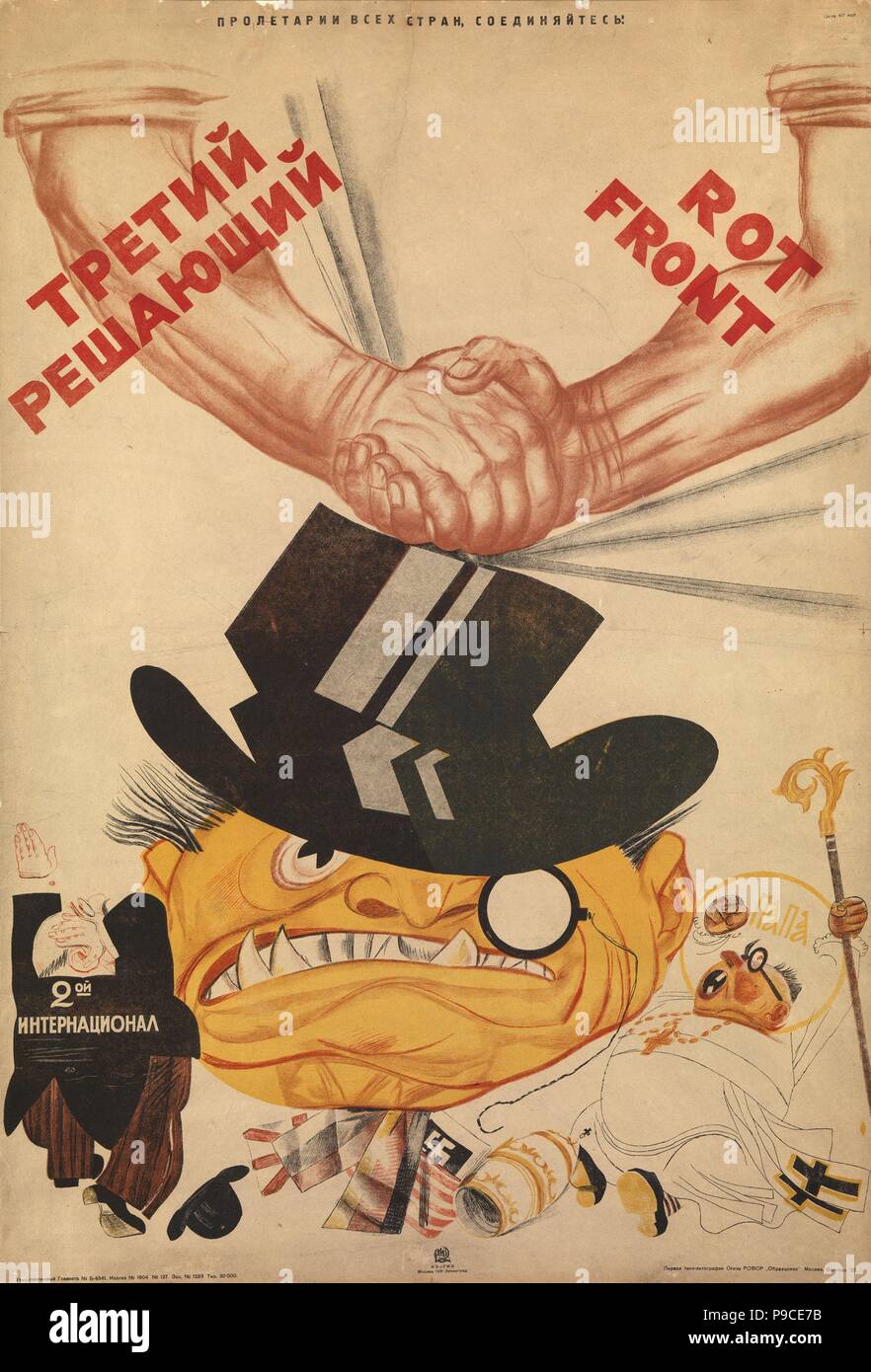 Rote Front (Poster). Museum: private Sammlung. Stockfoto