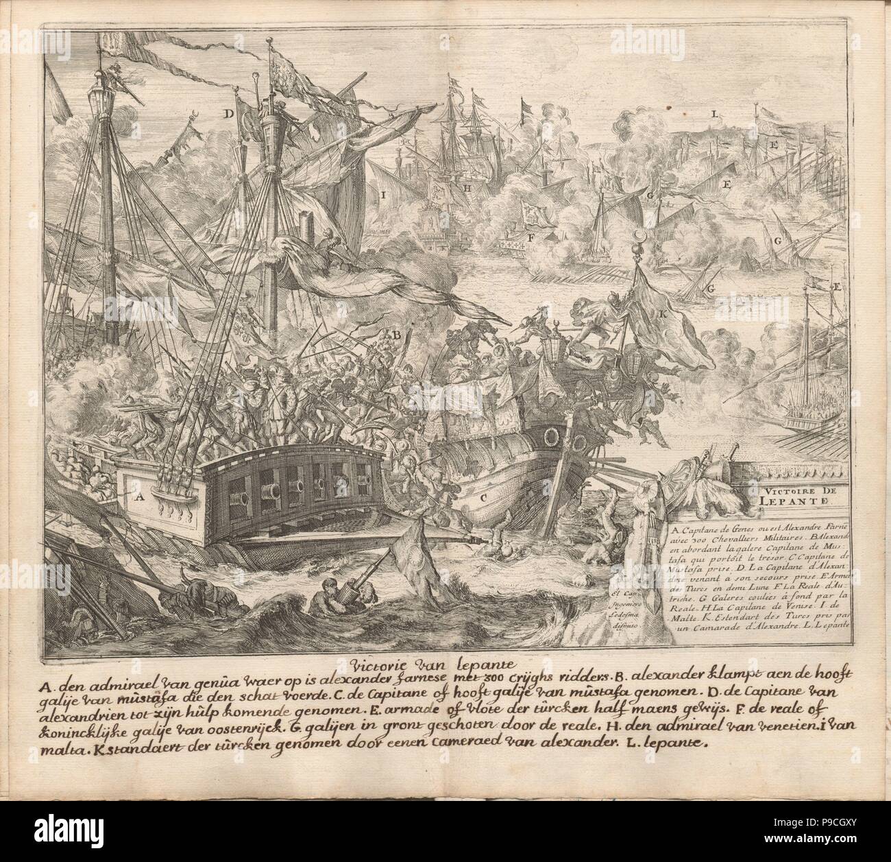Die Schlacht von Lepanto am 7. Oktober 1571. Museum: private Sammlung. Stockfoto
