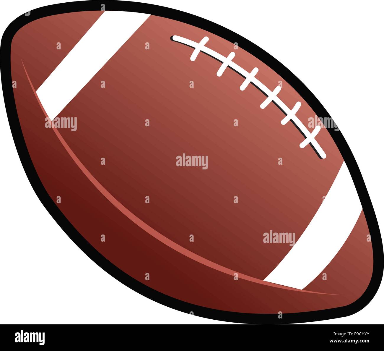 Cartoon Vector Illustration eines American Football Stock Vektor
