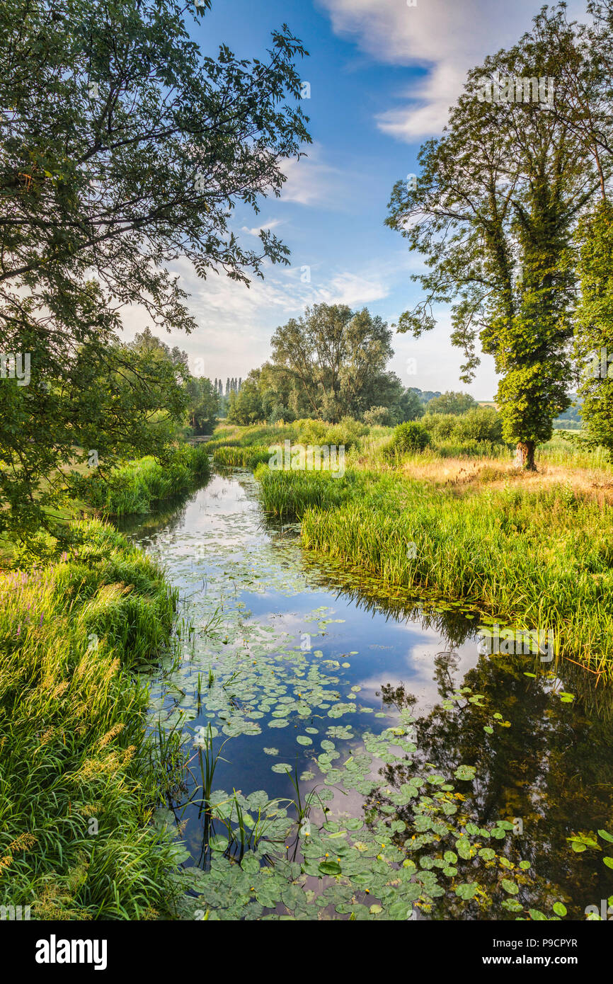 Fluss Stour am Nayland, Suffolk, England, in Constable Country. Stockfoto