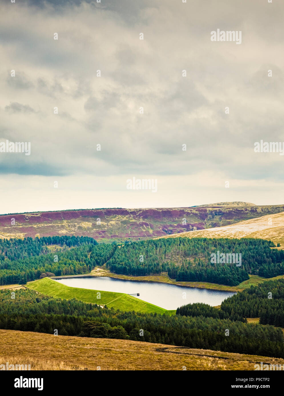 Yateholme Reservoir, Kirklees, West Yorkshire Moors und Peak District National Park Landschaft, England, Großbritannien Stockfoto