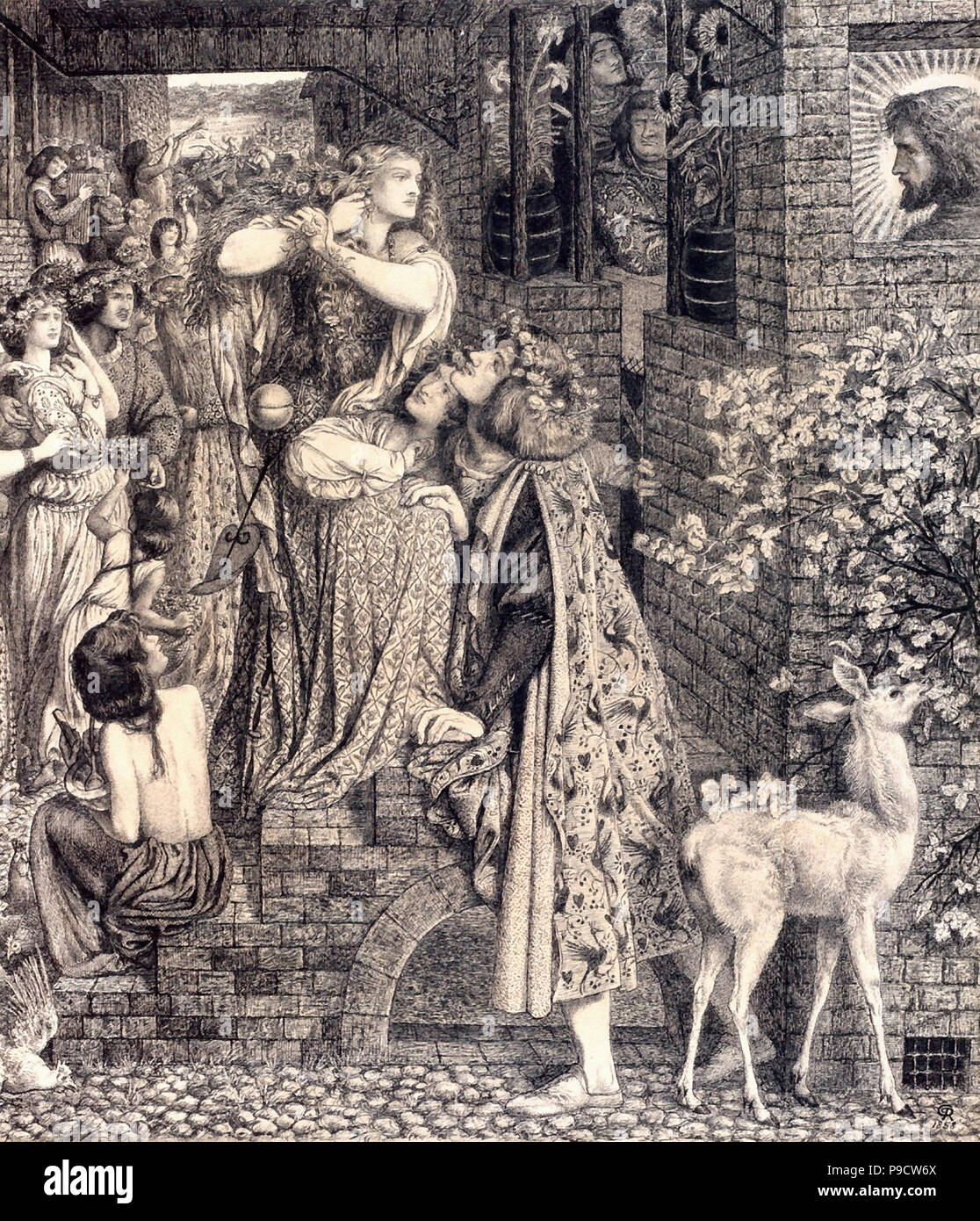 Rossetti, Dante Gabriel - Maria Magdalena an der Tür von Simon der Pharisäer Stockfoto