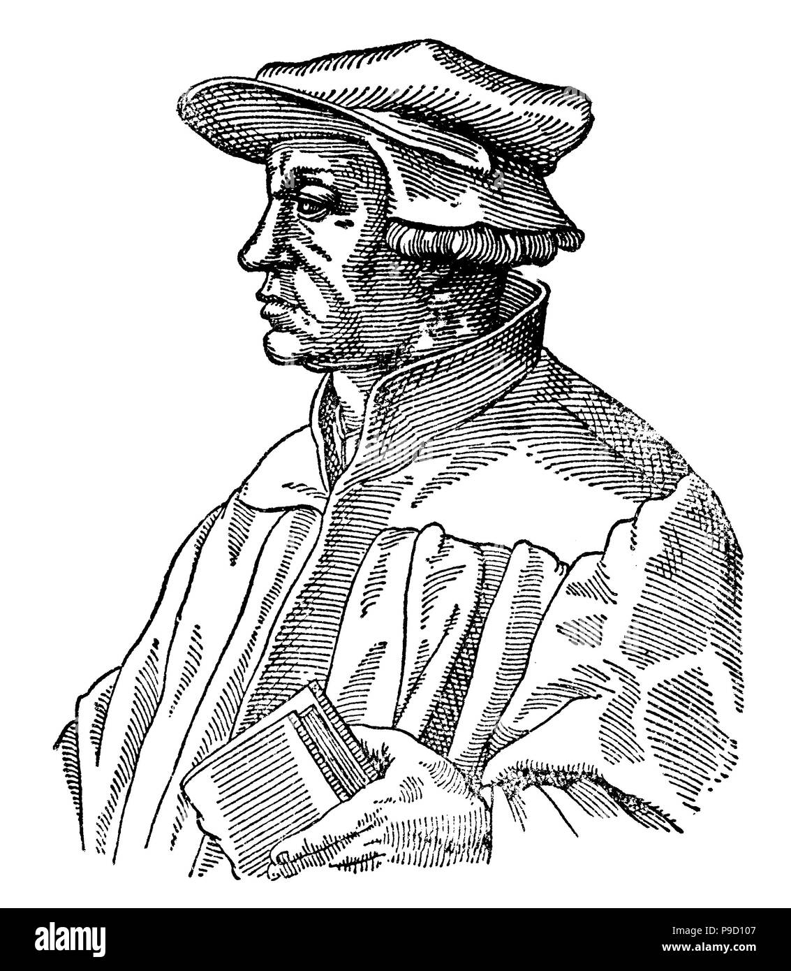 Huldrych Zwingli oder Ulrich Zwingli (1. Januar 1484 â € "11. Oktober 1531) war ein Führer der Reformation in der Schweiz, digital verbesserte Reproduktion einer Vorlage drucken aus dem Jahr 1900 Stockfoto