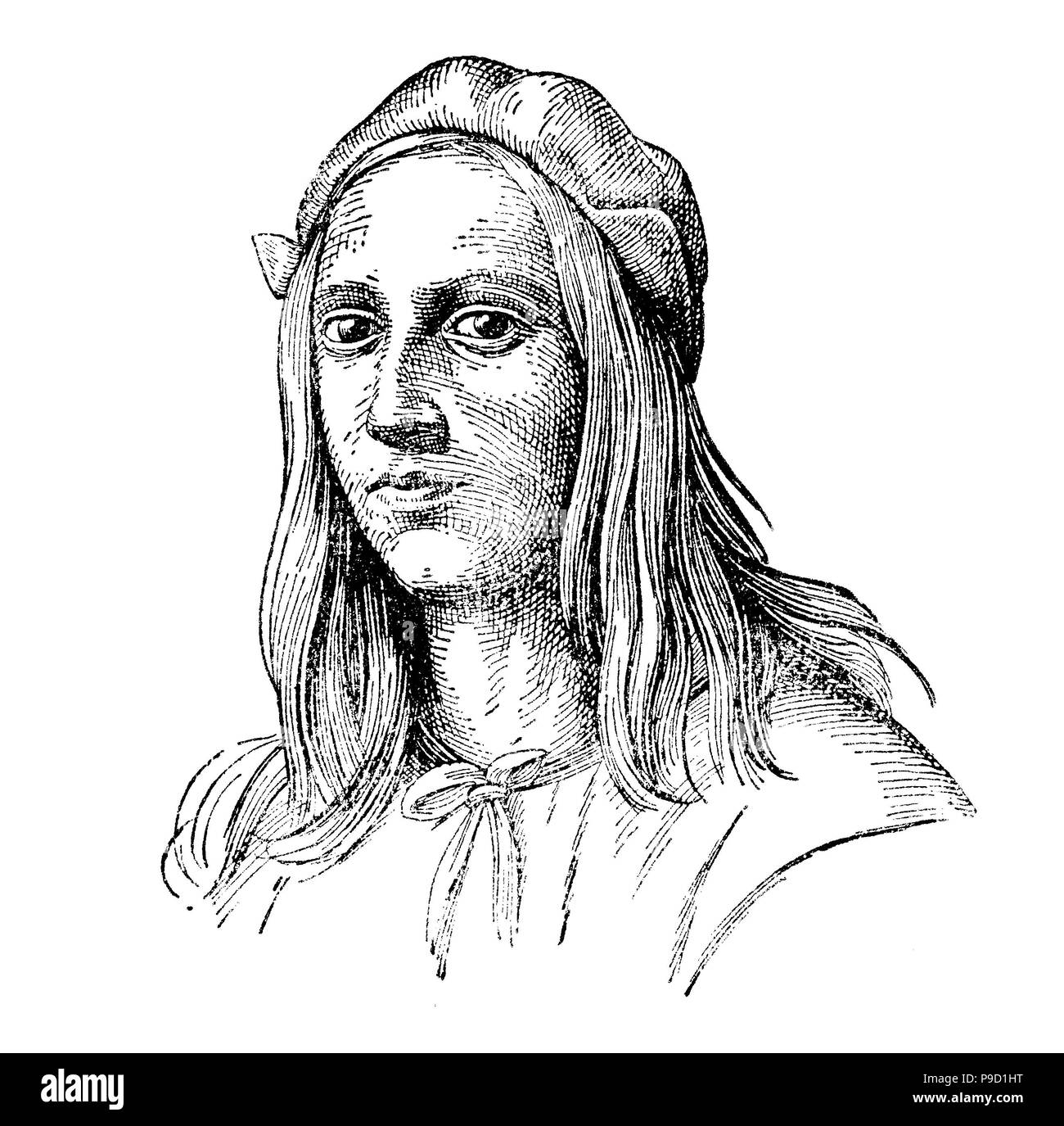 Raffaello Sanzio da Urbino; 28. März bzw. 6. April 1483 â € "April 6, 1520, bekannt als Raphael, war ein italienischer Maler und Architekt der Renaissance, digital verbesserte Reproduktion einer Vorlage drucken aus dem Jahr 1900 Stockfoto