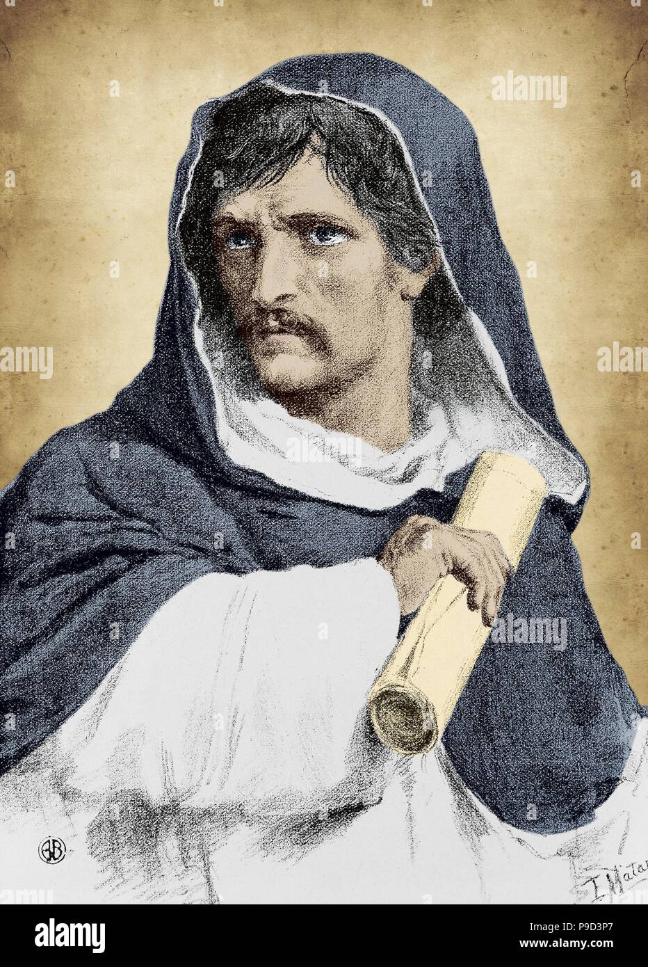 Giordano Bruno. Museum: Civica Raccolta delle Stampe Archille Bertarelli. Stockfoto
